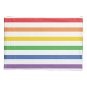 Hoesje van regenboogstrips met schroefdraad kussensloop (Achterkant)