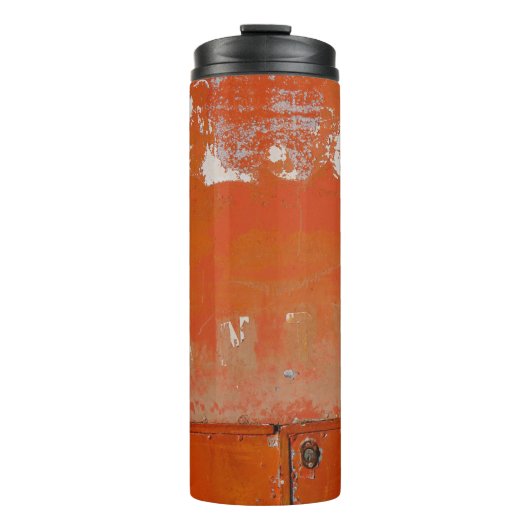 Hoesje van rood metaal thermosbeker (Voorkant)