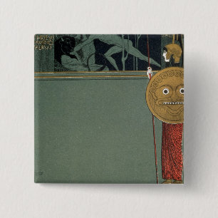 Hoesje van Ver Sacrum het tijdschrift van het Vierkante Button 5,1 Cm