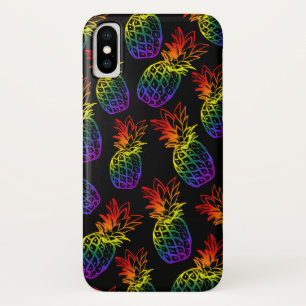 Hoesje voor iPhone/iPad met regenboogananas.