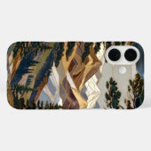 Hoesje voor iPhone met berglandschap in de natuur (Achterkant (horizontaal))