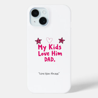 Hoesje voor mobiel met 'Mijn kinderen houden van h