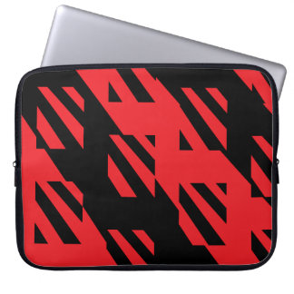 Hoesje voor rode en zwarte laptop met Abstract pat Sleeve
