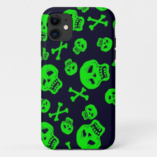 Hoesje voor zwarte en groene schedels voor iPhone 