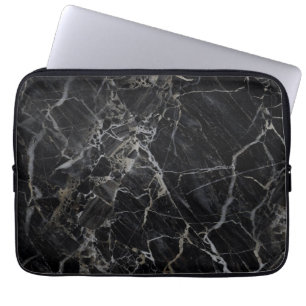 Hoesje voor zwarte marmer-laptop laptop sleeve