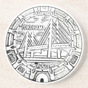 Hoesje Yokohama Japan Zandsteen Onderzetter