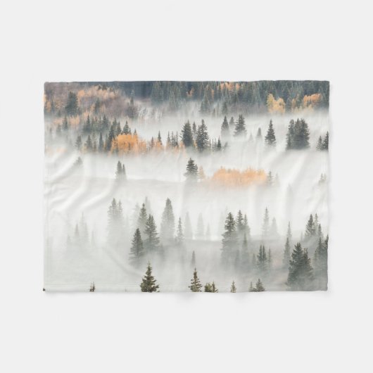 Hoesjes bergbos in Dawn Ground Fog Fleece Deken (Voorkant (Horizontaal))