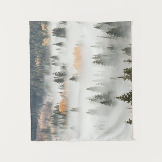 Hoesjes bergbos in Dawn Ground Fog Wandkleed (Voorkant)