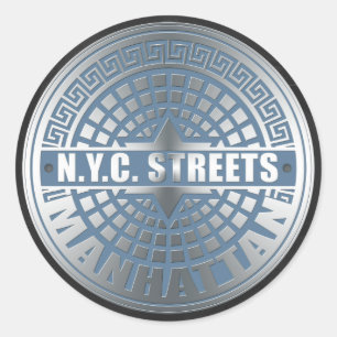Hoesjes Manhattan Ronde Sticker