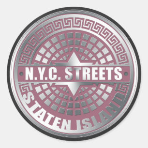 Hoesjes Staten Island Ronde Sticker