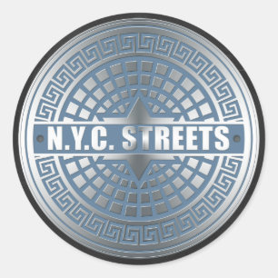 Hoesjes van mangaten NYC Ronde Sticker