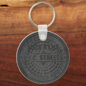 Hoesjes zwarte marmer sleutelhanger (Voorkant)