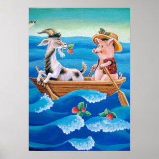 "Hoeveel aardbeien groeien er in het zee?" Poster