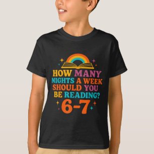 Hoeveel Avonden Per Week Moet Je 67 Me Lezen T-shirt