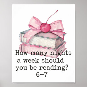 Hoeveel avonden per week moet je 67 Mem lezen Poster