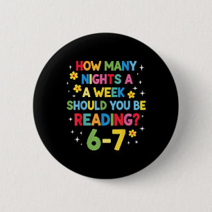 Hoeveel avonden per week moet je 6-7 B lezen Ronde Button 5,7 Cm