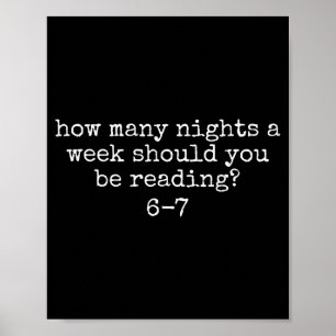 Hoeveel Avonden Per Week Moet Je 6 7 M Lezen Poster