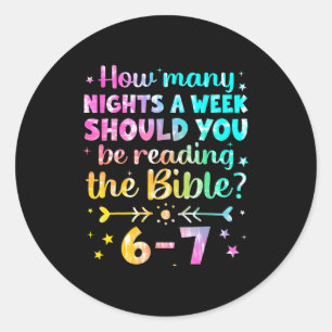 Hoeveel Avonden Per Week Moet Je De B Lezen Ronde Sticker