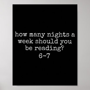 Hoeveel Avonden Per Week Moet Je Lezen 6 7 Poster