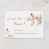 Hoeveel Bogen Bloemen Witte Bow Informatiekaartje (Voorkant)