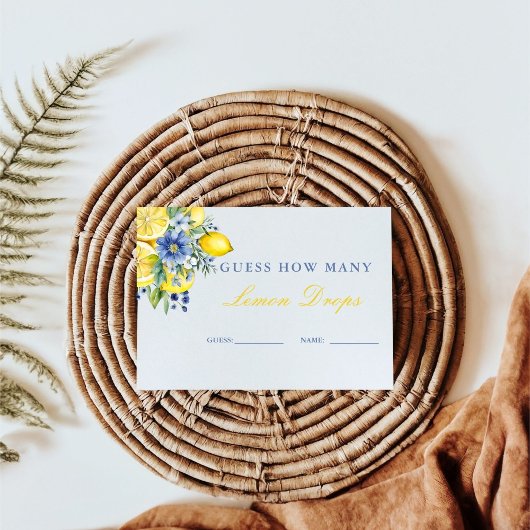 Hoeveel Citroen Drops Bruiloft Feest Spelkaart Informatiekaartje