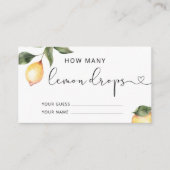 Hoeveel citroendruppels informatiekaartje (Voorkant)