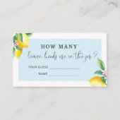 Hoeveel citroenkoppen en omhullingskaart informatiekaartje (Voorkant)