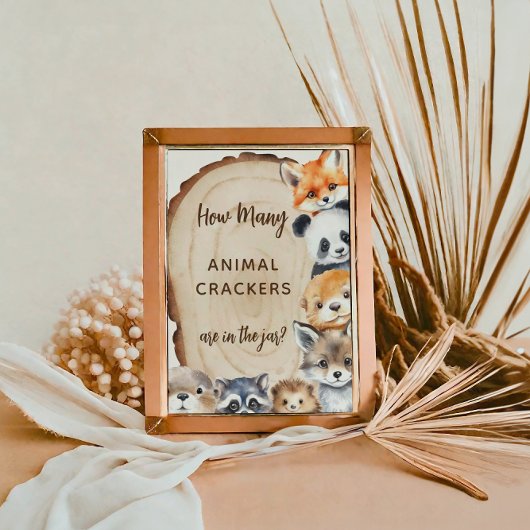 Hoeveel crackers Baby shower spel teken Poster