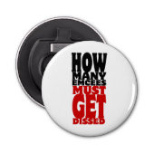 Hoeveel Emcee's moeten er gekust worden Button Flesopener (Voorkant)