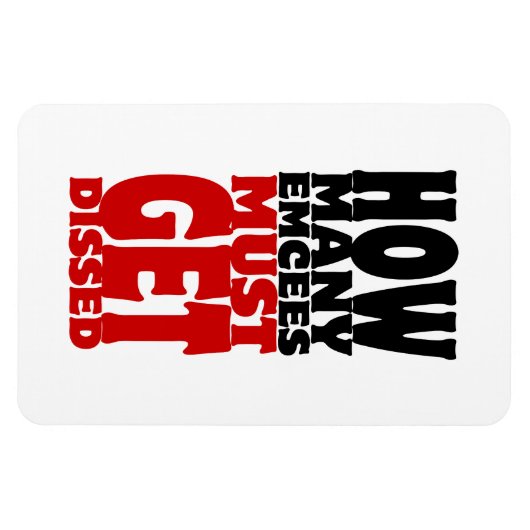 Hoeveel Emcee's moeten er gekust worden Magneet (Horizontaal)