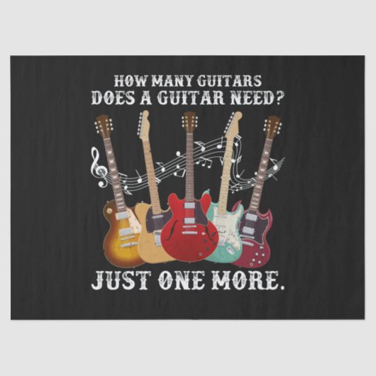 Hoeveel gitaren geven gitaarspeler tissuepapier (Voorkant)