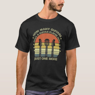 Hoeveel gitaren geven mannen gitaarspelers Musi T-shirt