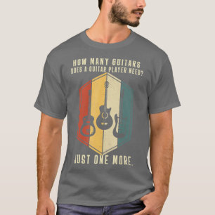 Hoeveel gitaren geven mannen gitaarspelers Musi T-shirt