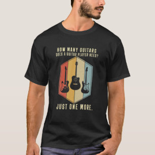 Hoeveel gitaren geven mannen gitaarspelers Musi T-shirt