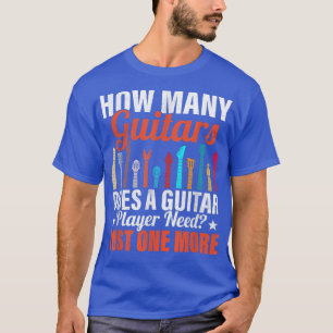 Hoeveel gitaren heeft een gitaarspeler Musicia nod T-shirt