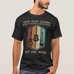 Hoeveel gitaren voor mannen Guitar-spelers muziek T-shirt