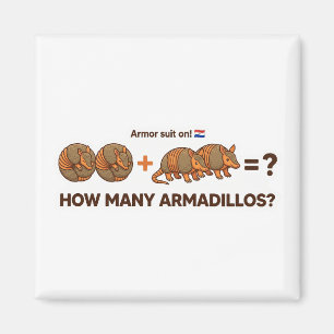 Hoeveel gordeldieren? Animal World Quest voor peut Magneet
