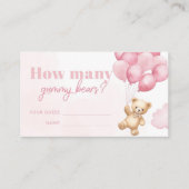 Hoeveel gummy beren zitten er in de potje roze bal informatiekaartje (Voorkant)