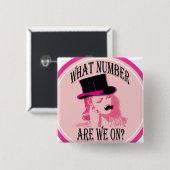 hoeveel hebben we ? Mustache en bovenste hoed Vierkante Button 5,1 Cm (Voorkant /achterkant)