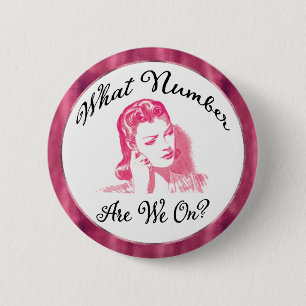 hoeveel hebben we ? Pink Funny Bunco Button