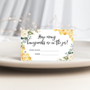 Hoeveel honingraten baby shower game-kaart informatiekaartje