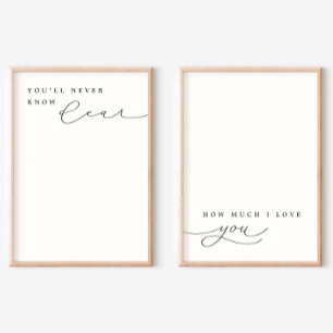 Hoeveel ik van je lullaby Nursery Decor hou Poster