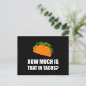 Hoeveel in Tacos Funny Fan Briefkaart (Staand voorkant)