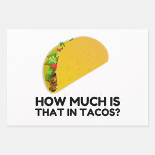 Hoeveel is dat in taco's? inpakpapier vel
