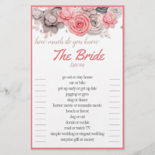 Hoeveel ken je de Bride Trivia-Kaart? Flyer