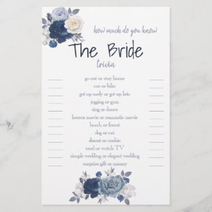 Hoeveel kent u de Bride Trivia Card Flyer? Flyer