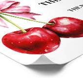 Hoeveel kersen in de pot Baby shower Game Sign Poster (Hoek)