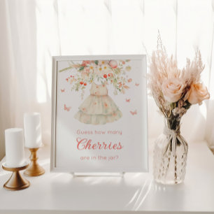 Hoeveel kersen in de pot Clothesline Baby Poster