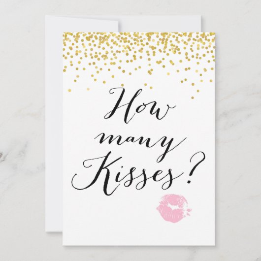 Hoeveel Kisses bevinden zich in het Jar 5x7"-teken Kaart (Voorkant)