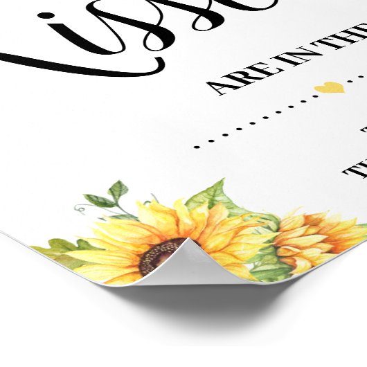 Hoeveel kisses-game-vrijgezellenfeest boho chic poster (Hoek)